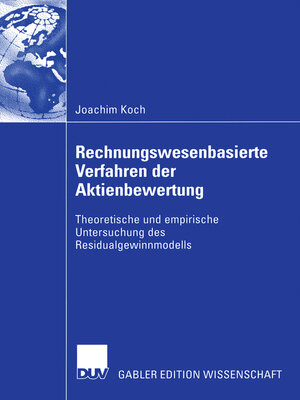 cover image of Rechnungswesenbasierte Verfahren der Aktienbewertung